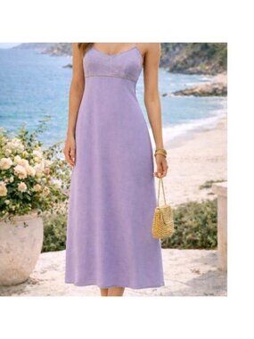 Lavender Spaghetti Strap Mini Dress